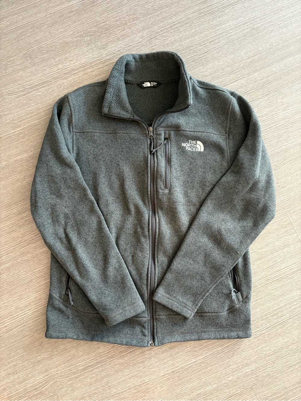 The North Face Men's Dark Gray Full-Zip Fleece Jacket